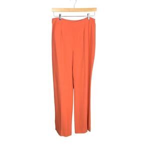 Emporio Armani Coral Crepe High Waisted Straight Leg Pants Size EU 46 US 10